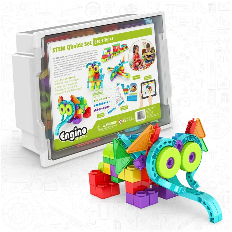 STEM Qboidz Set (3-4 students in plastic tub) School and HomeSchooling - Guided Stories & Activities - Kit