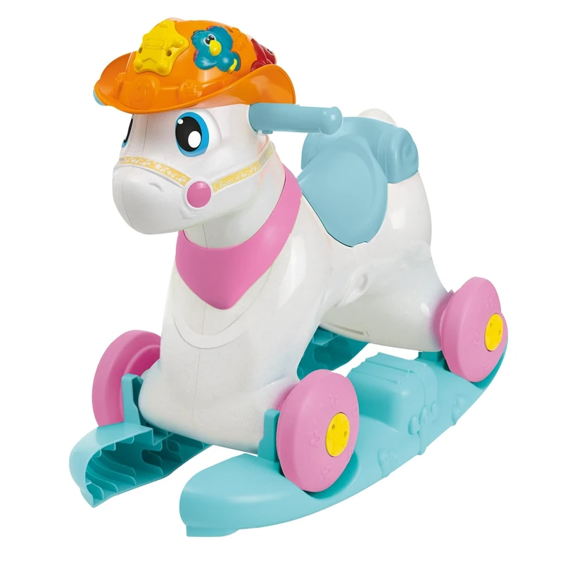 Chicco Miss Baby Rodeo Rocking Horse for Kids Educational Interactive Game Girl Riding Horse with Sound Effects, Max 25kg, Kids Games 1-3 Year