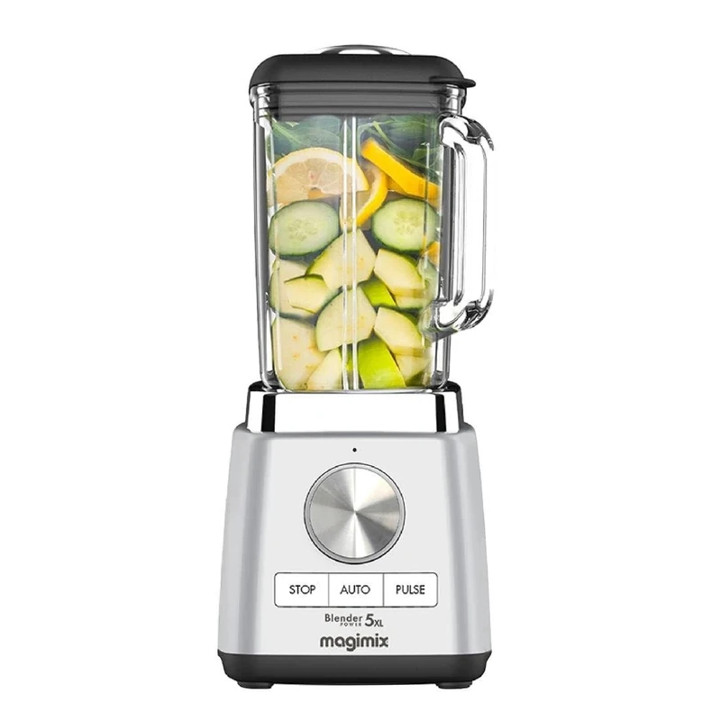 Magimix Blender Power 5XL | Quiet Mark Approval | Metal/Glass |1500W | 2L | Satin | 11644