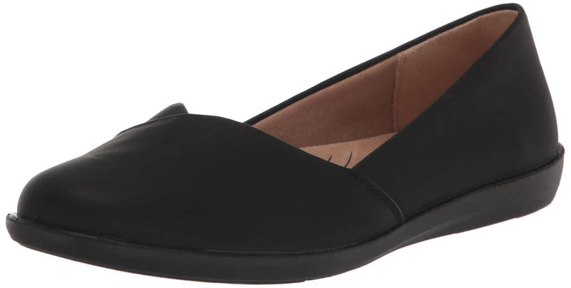 LifeStride Women's Notorious Ballet Flat, Black, 9 UK