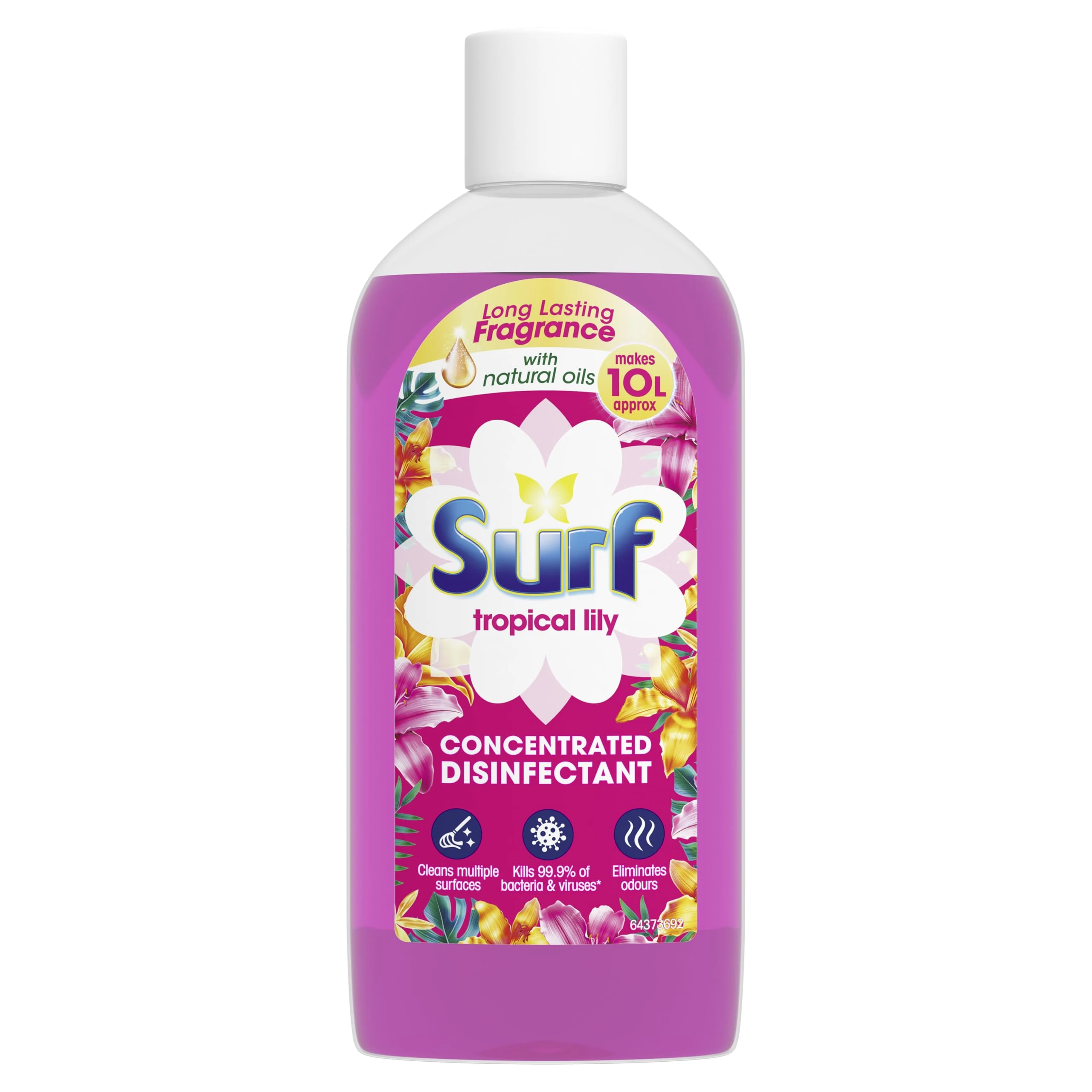 Surf Tropical Lily Concentrated Disinfectant eliminates 99.9% of germs multi-purpose cleaner for sparkling clean surfaces 240 ml