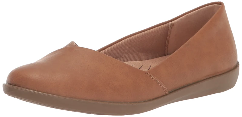 LifeStride Women's Notorious Ballet Flat, Tan, 6.5 UK