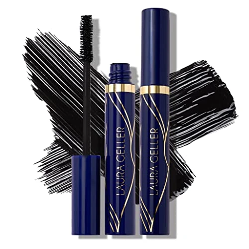 LAURA GELLER NEW YORK Always There Waterproof Lengthening Mascara Duo in Black | Long-Lasting Mascara for Volume and Length 2pc Set