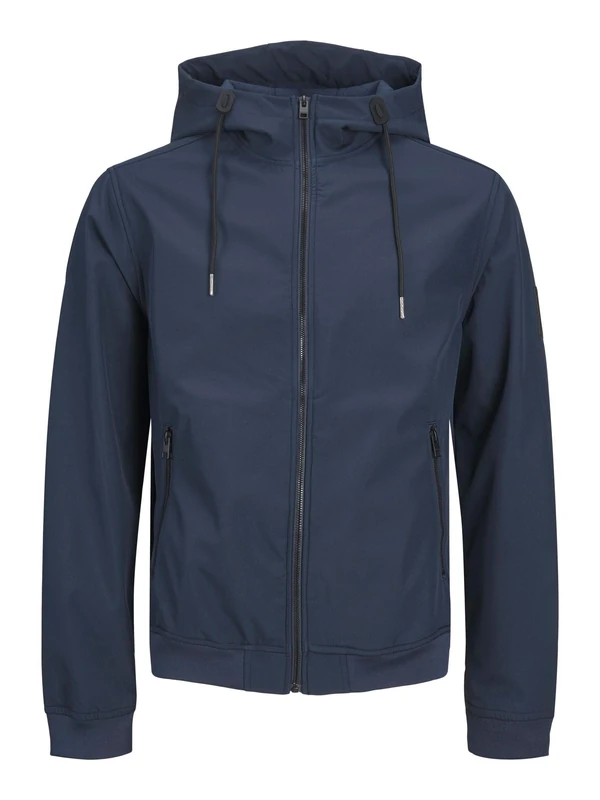 JACK & JONES Men's Jjebasic Softshell Hood Pls Jacket, Blazer navy, 4XL