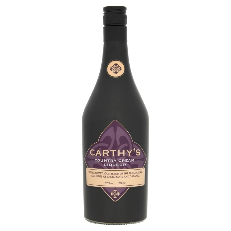 Carthy's Country Cream Liqueur, Original Real Irish Cream Liqueur with Hints of Chocolate & Caramel, Smooth Artisan 12% Alcohol Drink & Cocktail Mix Liquor for Home Bar, 70cl