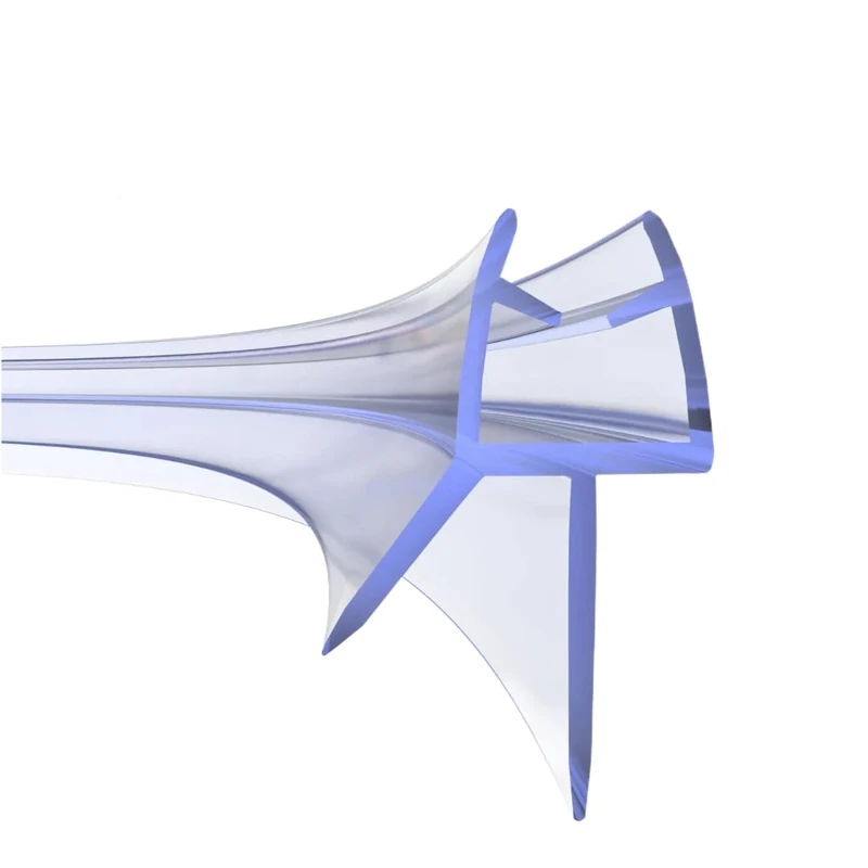 NYCENT Pre Curved Shower Door Seal Strip for 4-6mm Curved Glass – 90cm Long Pre Curved Shower Screen Seal Strip That Covers up to 20mm Gap - Perfect Transparent Shower Screen Seal Replacement