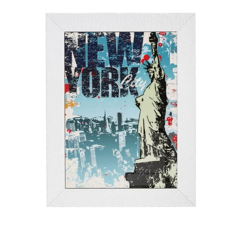Beltrami PHOTO STATUE LIBERTY DOLL WHITE LACKED CM 90X70 - Image 1