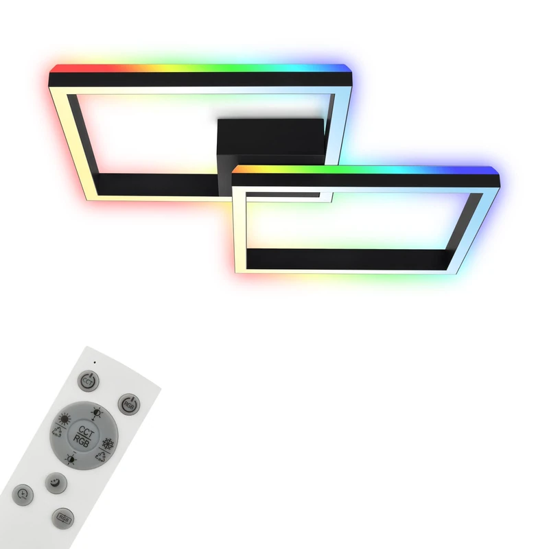 Briloner RGB Ceiling Light - Dimmable CCT LED Lamp - Black
