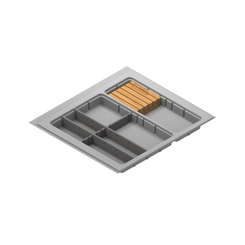 Menage Confort Grey Finish Drawer Cutlery Tray for Drawers Outside Width 600mm