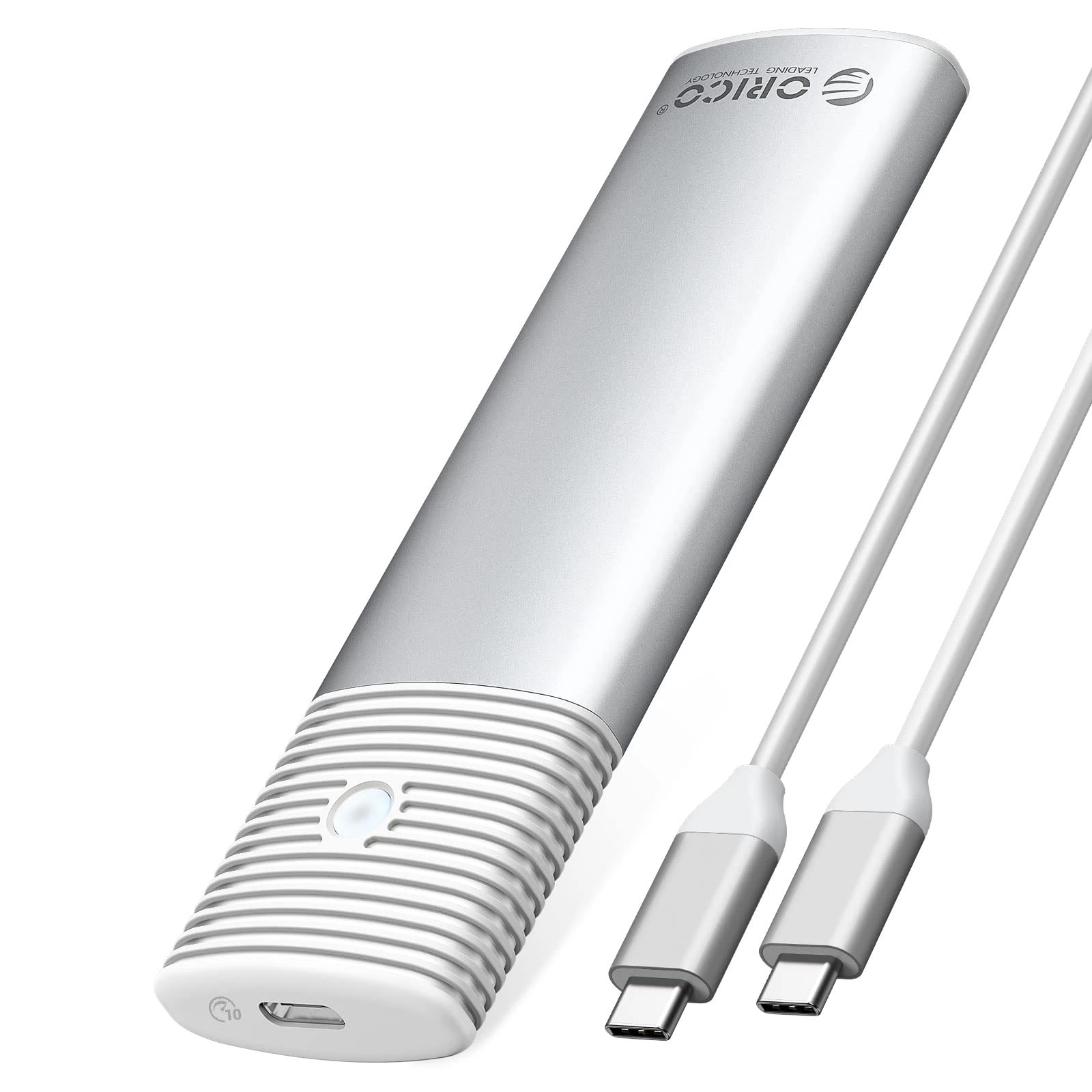 ORICO Aluminum M.2 NVMe SSD Enclosure , Tool-Free 10Gbps USB C Adapter, USB 3.2 M.2 NVMe Reader, External SSD Case Thunderbolt 3 Compatible, Supports 4TB 2230/2242 /2260/2280 PCIe M-Key SSDs-PWM2-G2