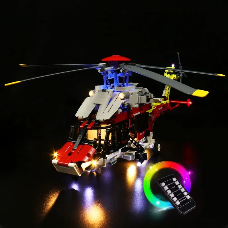 Led Light Kit for Lego H175 Rescue Helicopter, Led Lighting Set for Lego 42145 Airbus H175 Rescue Helicopter - Not Include Models, Just Light Set (Remote Control Version)