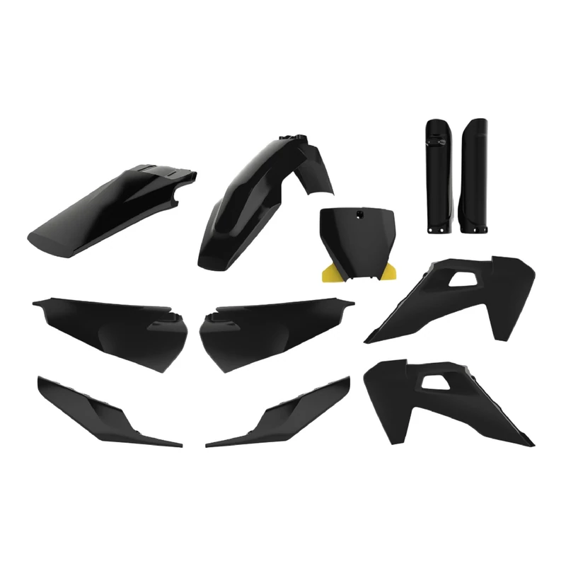 POLISPORT 91122 - Polisport MX Plastic Replica Kit for those looking for OEM quality for Husqvarna motorcycles in black