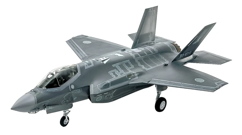 TAMIYA 61124 1:48 US F-35A Lightning II, True-to-Original Replica Plastic Kit, Crafts, Model Kit, Assembly, Unpainted, Multicoloured