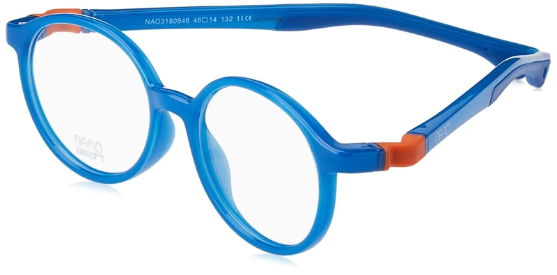 NANOVISTA Unisex Kids FLICKER 3.0 Sunglasses, AZUL CRISTAL/NARANJA, 46