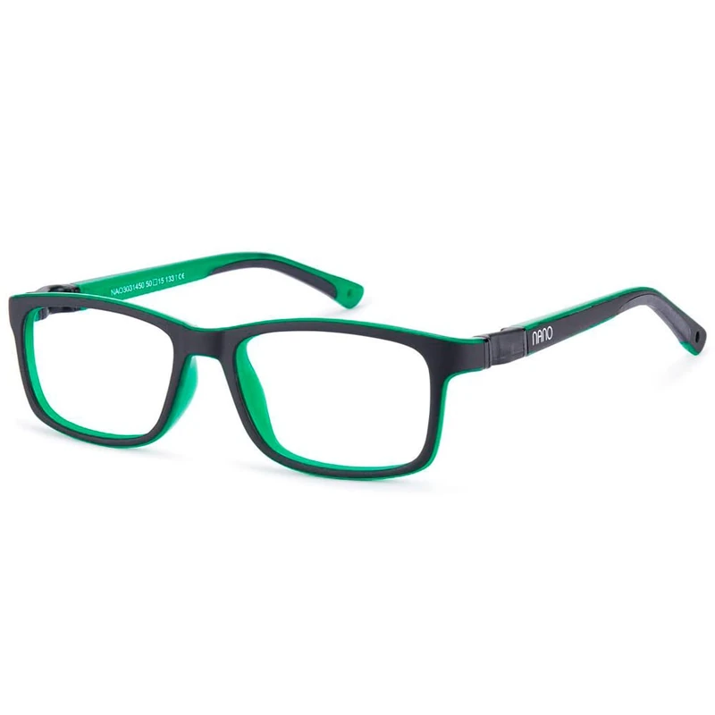 NANOVISTA Unisex Kids FANGAME 3.0 Sunglasses, BICOLOR Black MATE/VERDE, 50