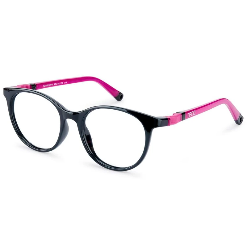 NANOVISTA Unisex Children's Glasses, Black Crystal/Raspberry, 50