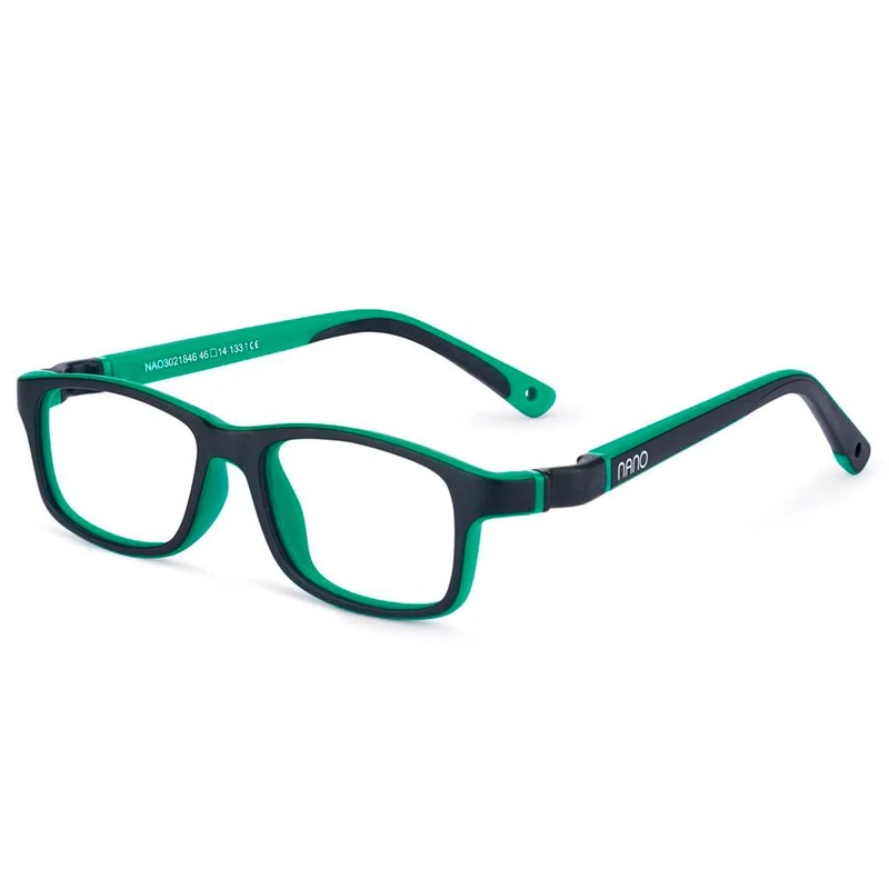 NANO OPTICAL GAFAS CREW 3.0_8-12 AÑOS C: BICOLOR NEGRO MATE/VERDE TURQUESA/48x15x133