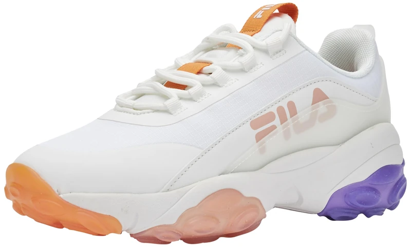 FILA Women's Loligo Logo Wmn Trainers, White-Apricot Tan, 42 EU, White Apricot Tan, 9 UK - Image 1