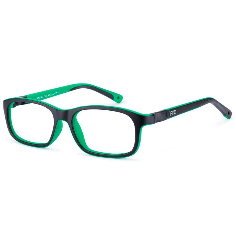 NANO OPTICAL GAFAS ARCADE 3.0_8-12 AÑOS C: BICOLOR NEGRO MATE/VERDE/48x15x133