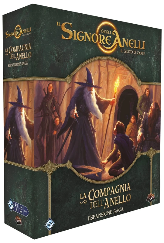 Asmodee - The Lord of the Rings, The Card Game: The Fellowship of the Ring - Saga Expansion, 1-4 Players, 14+ Years, Italian Edition