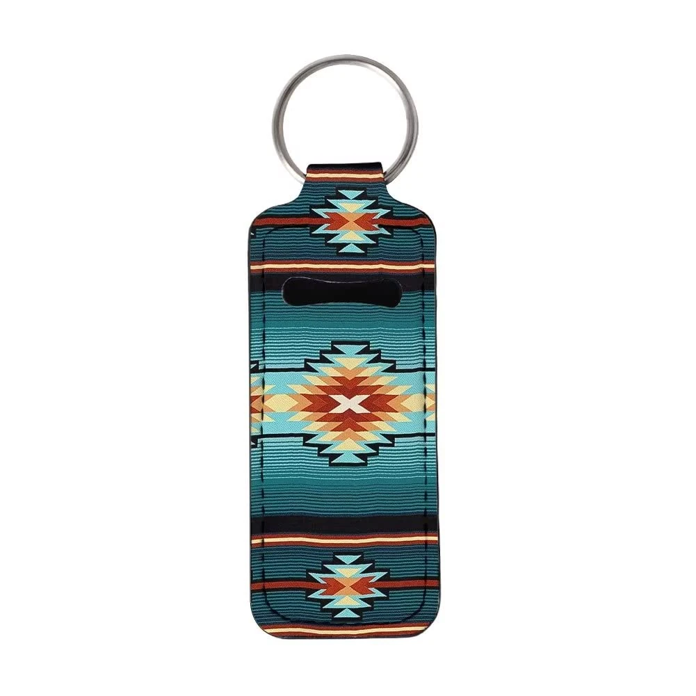 Jeiento Aztec Tribal Style Chapstick Holder Lip Balm Sleeve Pouch Chapstick Holder With Clip Lipstick Lip Gloss Holder With Hook Accessory