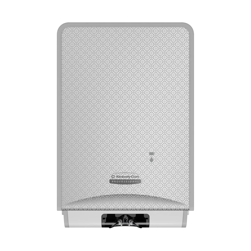 Kimberly-Clark Professional ICON Series 53694 Automatic Hand Soap & Sanitizer Dispenser with Silver Mosaic Design Bezel 1 Dispenser and 1 Aperture Per Unit