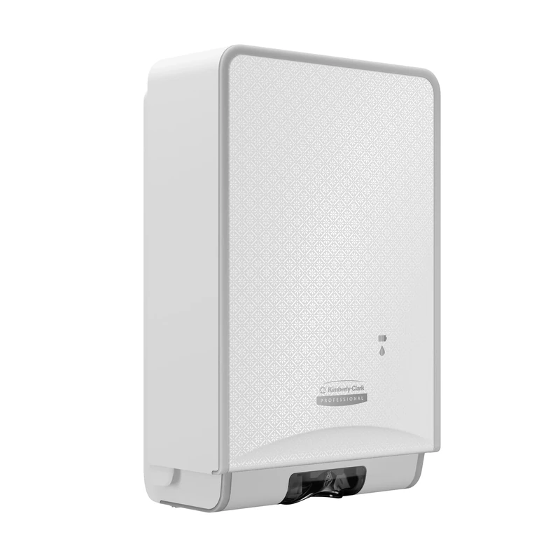 Kimberly-Clark Professional ICON Automatic Soap and Sanitiser Dispenser (53944), White Chassis with White Mosaic Design Faceplate; 1 Dispenser and Faceplate per Case