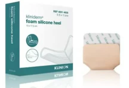 Kliniderm Foam Silicone Heel 10cm x 17.5cm Dressings (Pak of 5)