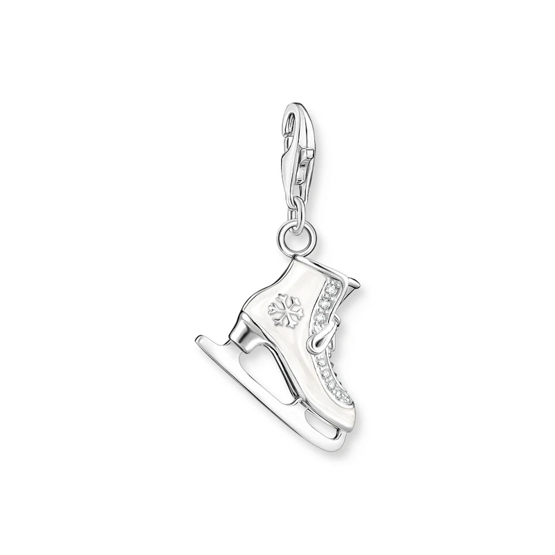 Thomas Sabo Charm pendant ice skate silver 925 Sterling Silver, Cold Enamel