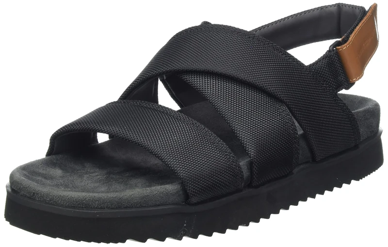 Tommy Hilfiger Men Sandals Mix Strappy Summer, Black (Black), 10 UK