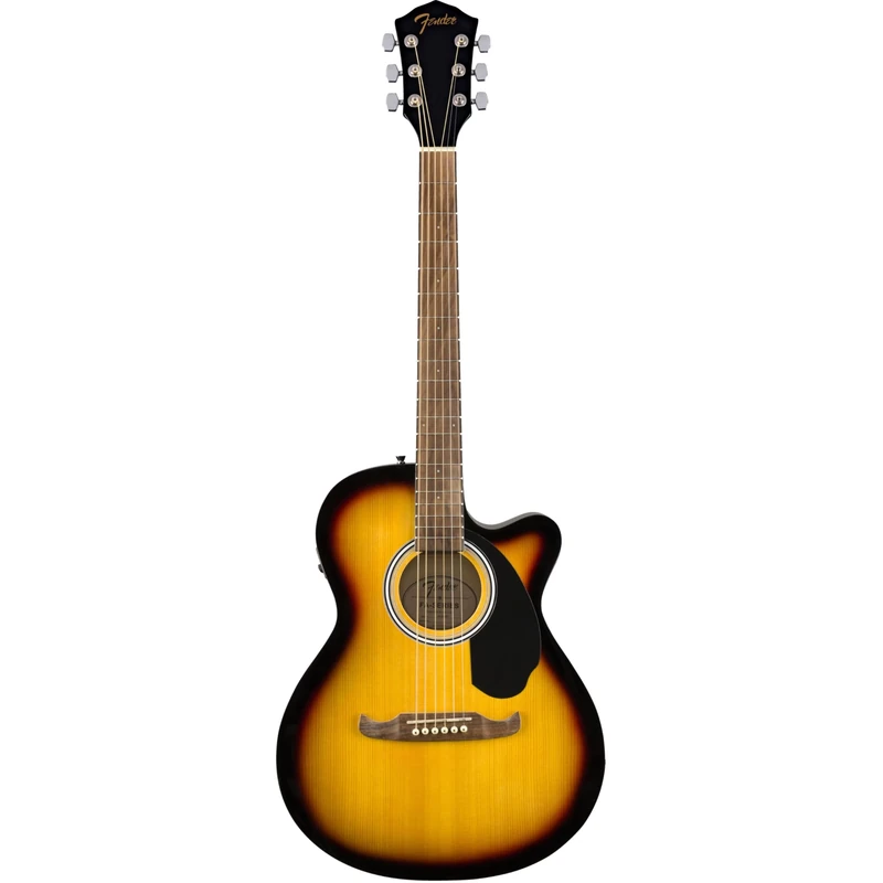 Fender FA-135CE Concert Acoustic Guitar, Walnut Fingerboard, Sunburst, Comes with Free Virtual Lessons