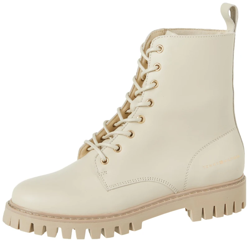Tommy Hilfiger Women Ankle Boots Lace Boot, Beige (Light Sandalwood), 6 UK