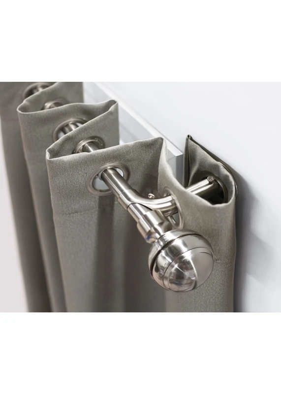 Bryson Decorative Blackout Curtain Rod set 36" x 72" in Brushed Nickel