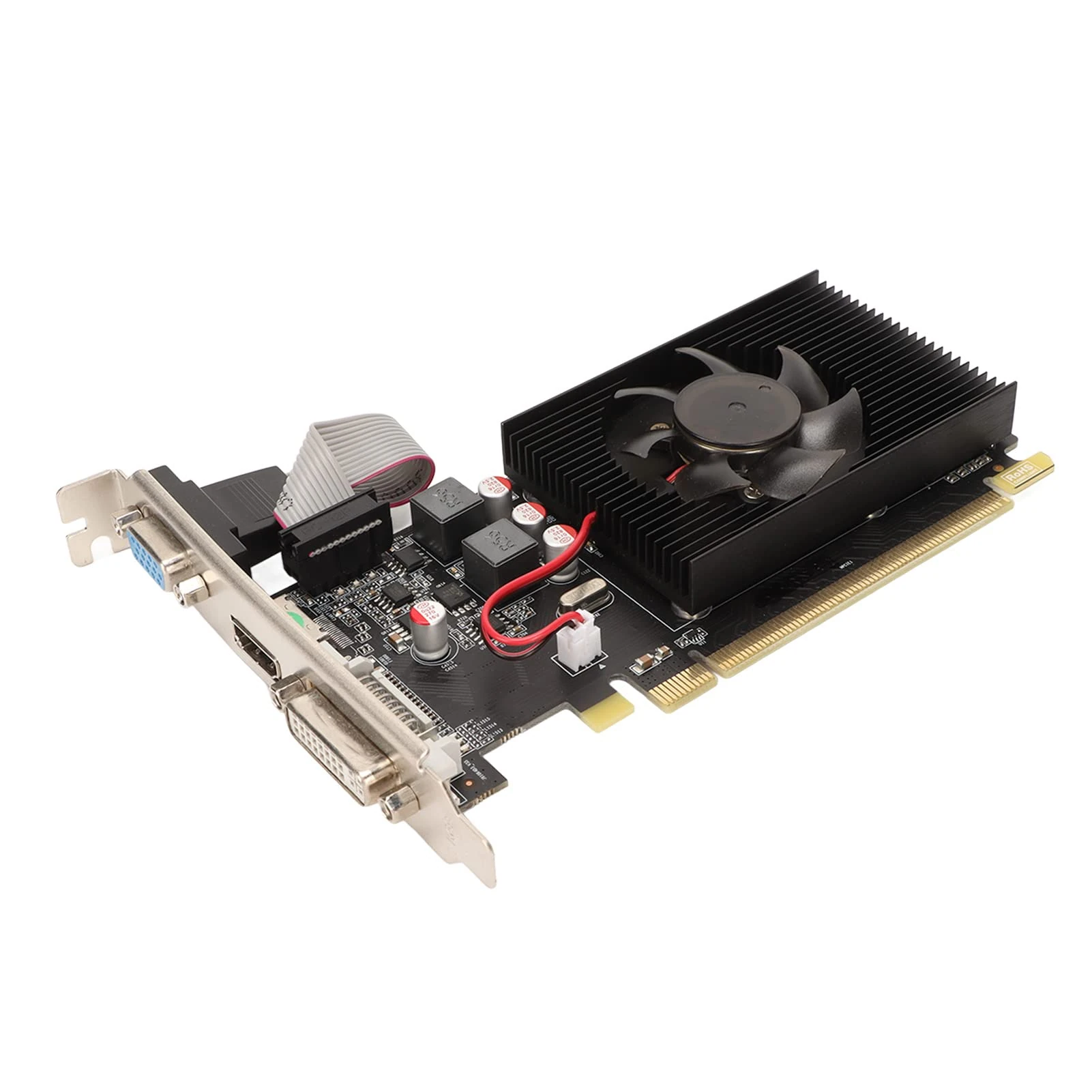 AMD HD7450 Graphics Cards, 600MHz 2GB DDR3 Graphics Card with HDMI VGA DVI Port, PCI Express X16 3.0, Fast Cooling 64 Bit Graphics Card for Desktop Computers