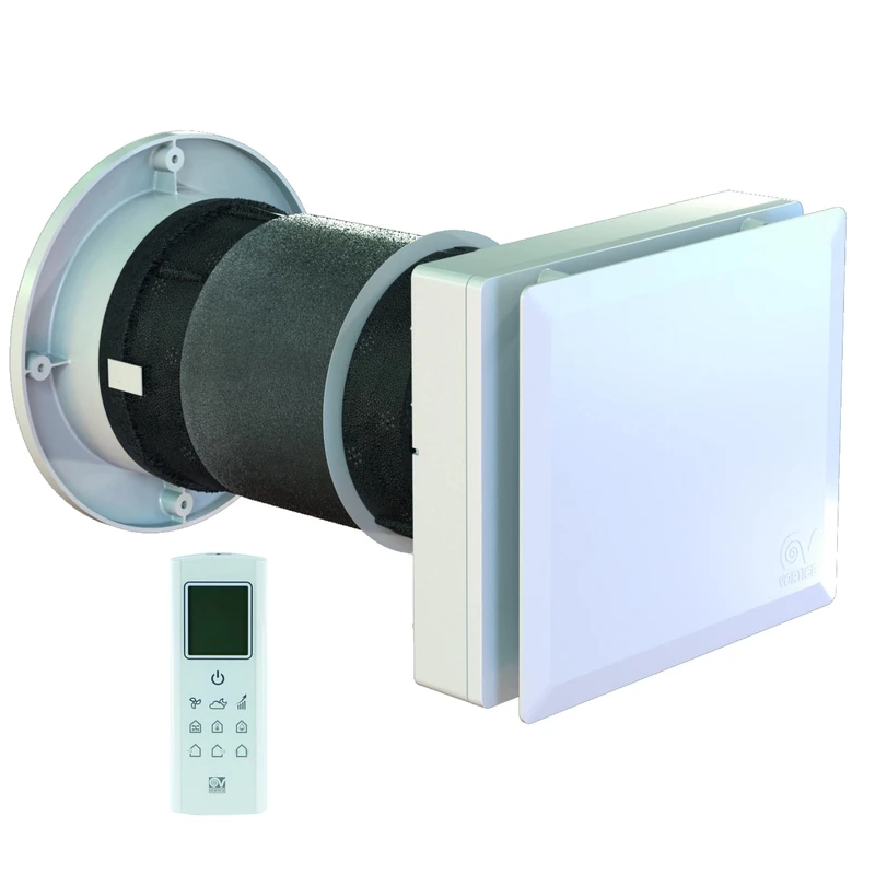 VORTICE HRW40 Mono Evo HCS Ø 160 mm Heat Recovery with Remote Control, Mechanical Ventilation with Air Extractor, Air Exchanger for Humidity, Residential and Commercial Installation - Image 1
