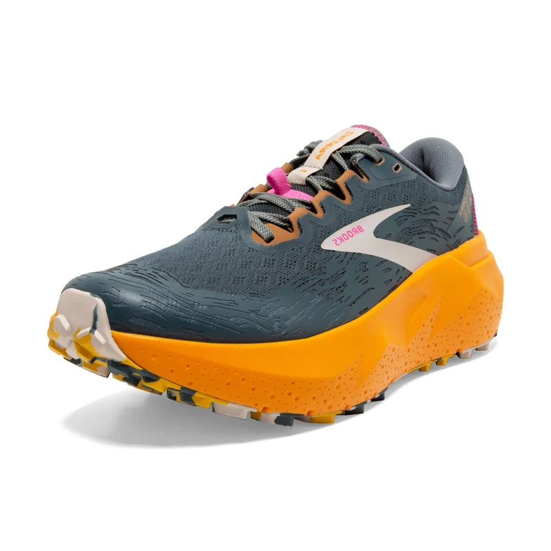 Brooks 1203661B042 Caldera 6 Sneaker Female Slate/Cheddar/Silver Gray UK 5