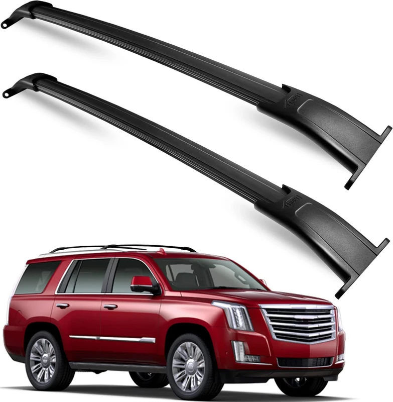 Max Loading 220lb Heavy Duty Roof Rack Cross Bars Fit for 2015-2020 GMC Yukon & Yukon XL, Chevrolet Suburban & Tahoe, Cadillac Escalade & Escalade ESV, Aluminum Crossbar Rooftop Cargo Carrier