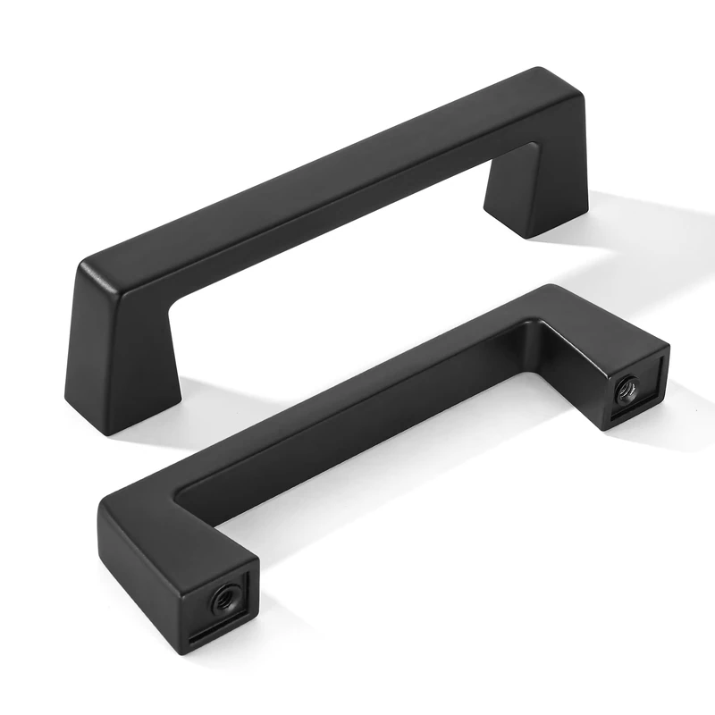 khtumeware 10 Pack 3.75 Inch(96mm) Kitchen Cabinet Handles,Matte Black Cabinet Pulls Kitchen Cabinet Hardware, Furniture Pulls for Bathroom Cupboard Drawer Handles Dresser Pulls