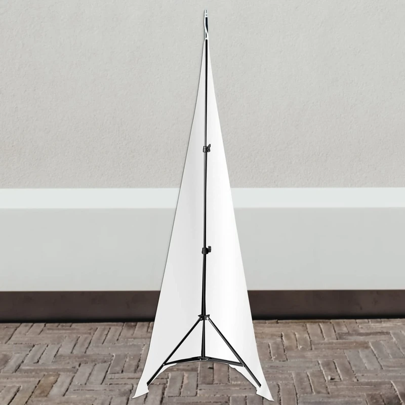WedDecor White Double Sided Stretchable Tripod DJ Speaker Stand Cover for Weddings, Banquets, Birthdays, Reception, Parties, Special Events, Washable, 10pcs