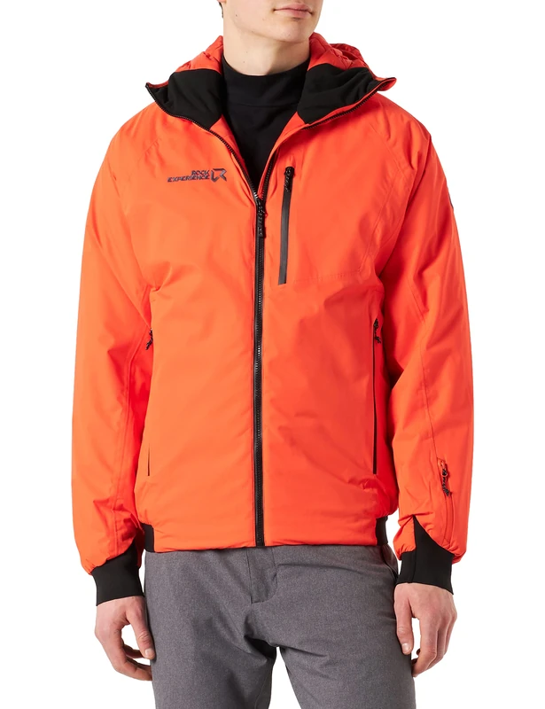 ROCK EXPERIENCE REMJ07891 KARMA PADDED Jacket Men 0740 CHERRY TOMATO+0208 CAVIAR XL