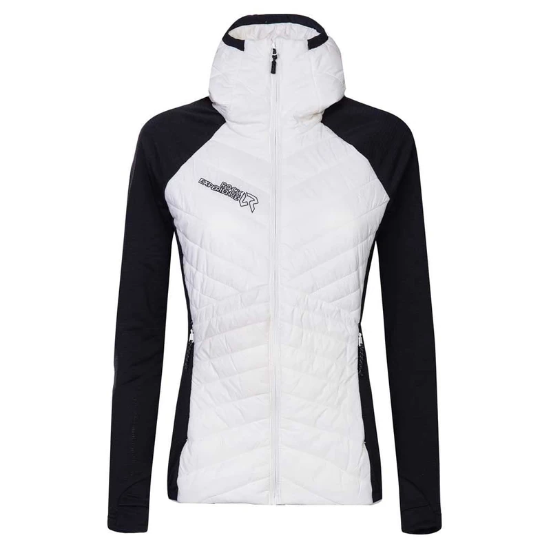 ROCK EXPERIENCE REWJ06121 ECO MANITOBA HYBRID Jacket Women 0006 MARSHMALLOW+0208 CAVIAR L