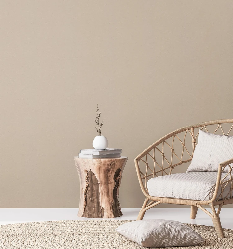 A.S. Création Natural Living 386621 Plain Wallpaper Beige PVC-Free Vintage Light Glossy 10.05 x 0.53 m Made in Germany