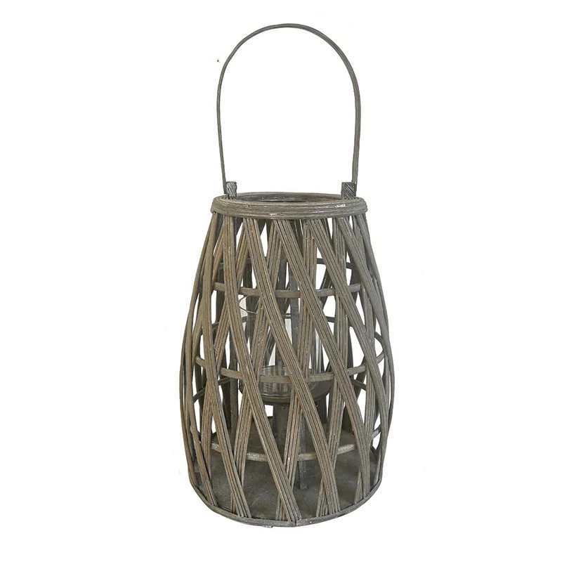All Chic Retro Bamboo Candle Holder Woven Japanese Minimalist Lantern Woven Portable Hanging Ornaments Bougeoir Table Decoration - Image 1
