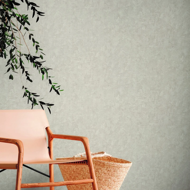 A.S. Création Plain Wallpaper Beige Sustainable - Natural Living 386396 - Non-Woven Wallpaper Vintage Plain - 10.05 x 0.53 m Made in Germany