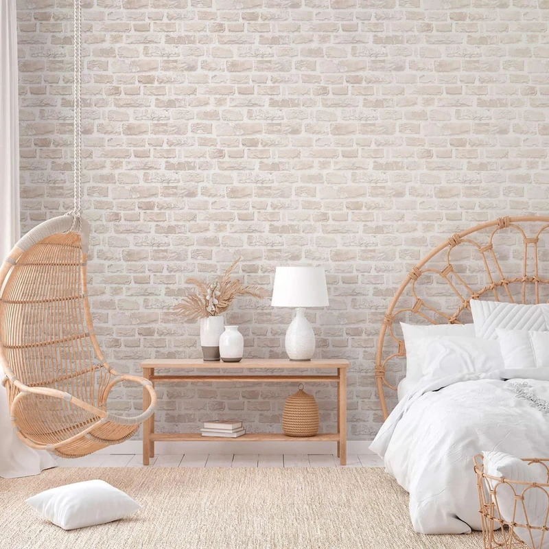 A.S. Création Natural Living 386373 Non-Woven Wallpaper Stone Look Beige 10.05 x 0.53 m Made in Germany