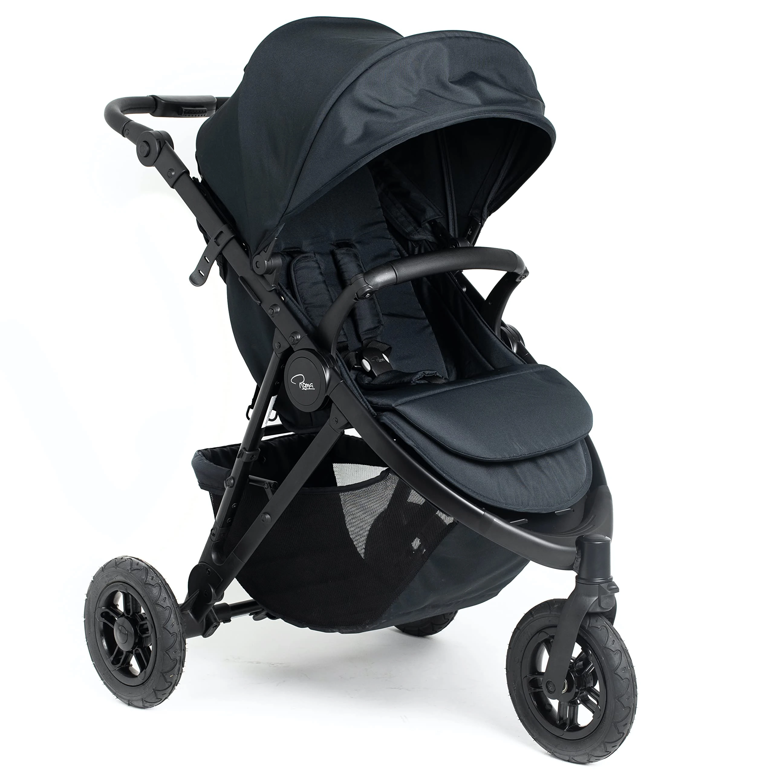 Roma Atlas Baby Stroller, All Terrain Buggy Pram, 3 Wheeler Pushchair, Lightweight Foldable, Off-Road & City All Terrain Stroller Pushchair with Rain Cover Combo, Stylish Design,Puncture-Proof Wheels