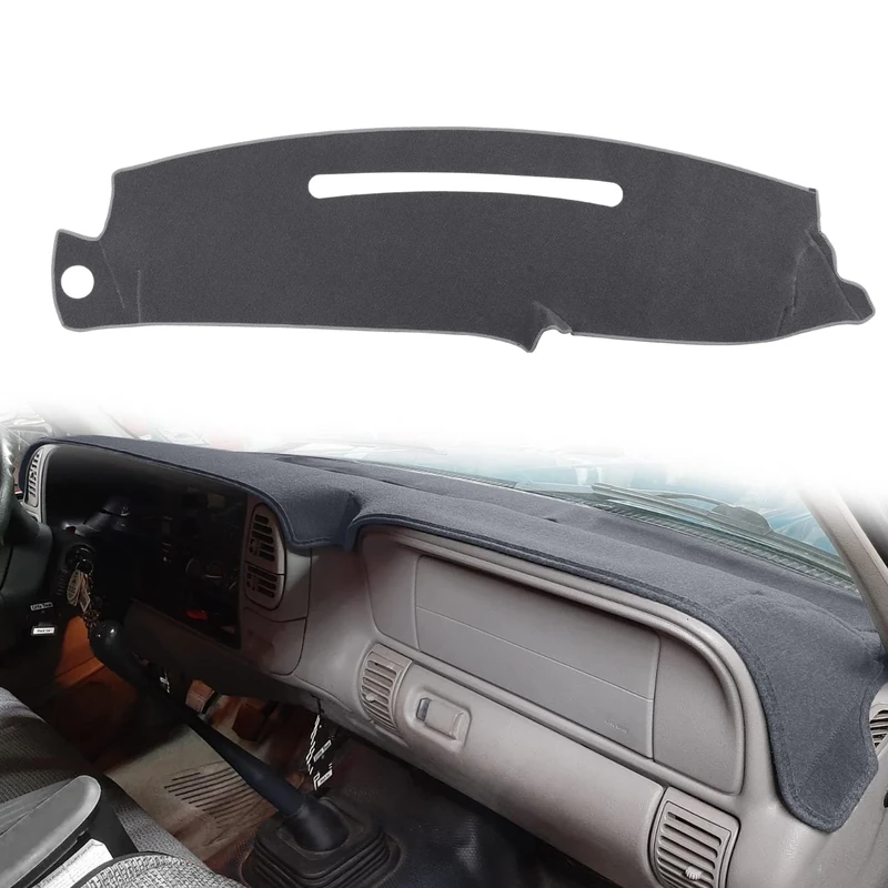 HanLanKa Dash Cover Custom Fit for 1997-2000 Chevy Chevrolet/GMC C1500 C2500 C3500 K1500 K2500 K3500, 1997-1999 GMC Yukon/Chevy Tahoe, 1999-2000 Cadillac Escalade,Dashboard Cover Mat Pad (Gray)