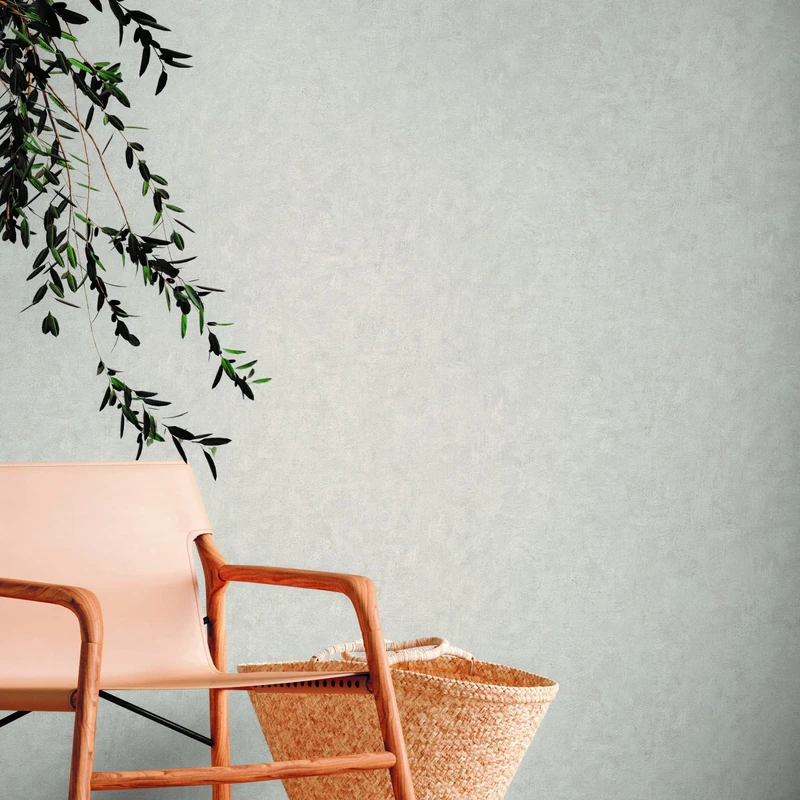 A.S. Création Plain Wallpaper Used Look Grey Beige - Natural Living 386395 - PVC-Free Non-Woven Wallpaper Plain - 10.05 x 0.53 m Made in Germany - Image 1