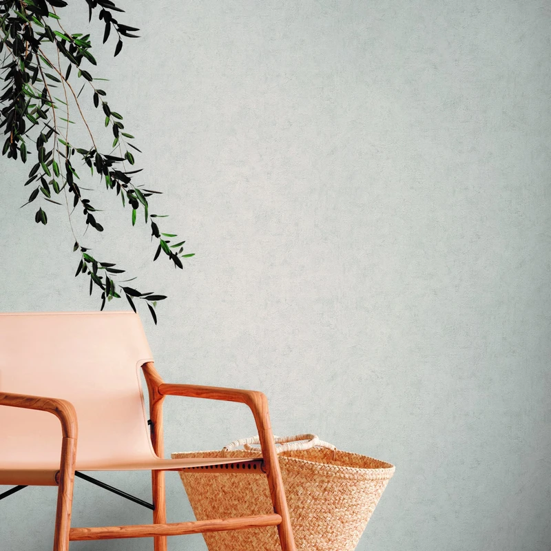 A.S. Création Natural Living 386394 Plain Wallpaper Used Look Grey Sustainable - Non-Woven Wallpaper Vintage - 10.05 x 0.53 m Made in Germany