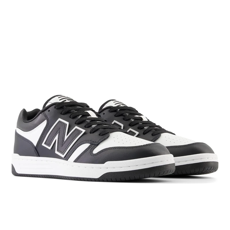 New Balance Men's 480 Shoes, White/Black, 5/M